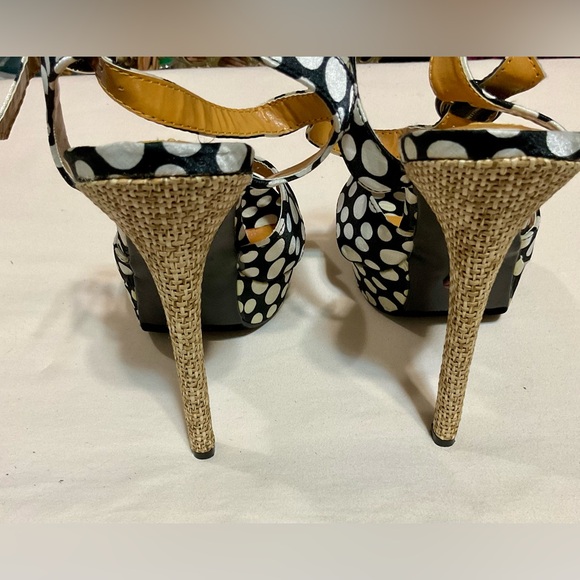 Promise Black & White Polka Dot High Heel Shoes - Picture 5 of 9